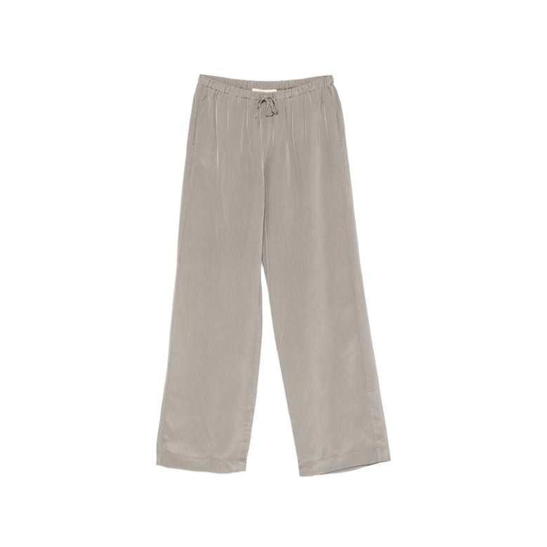 light grey striped wide leg trousers by Selfnex