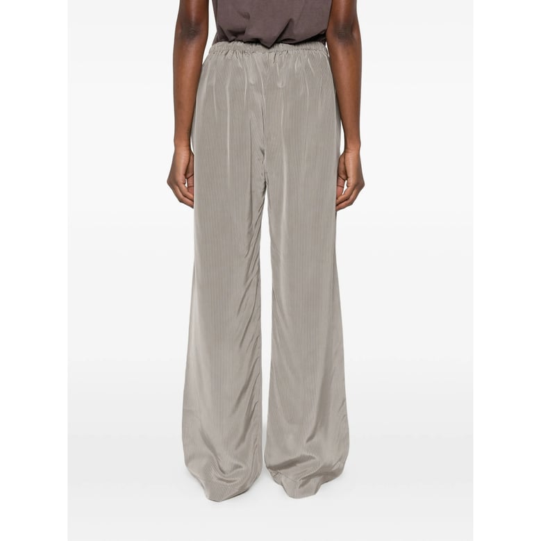 light grey striped wide leg trousers by Selfnex