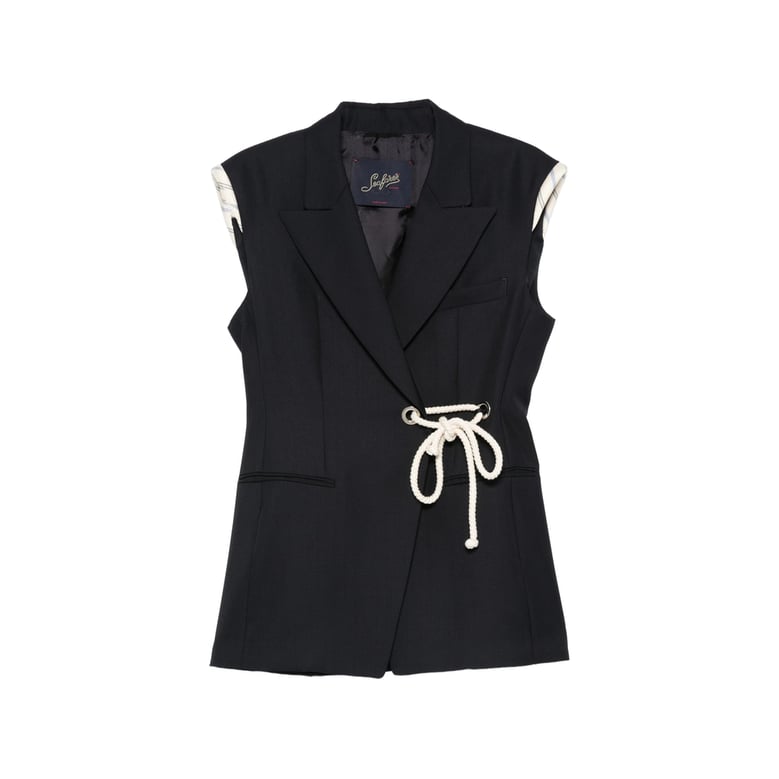 waistcoat blue wool by Selfnex