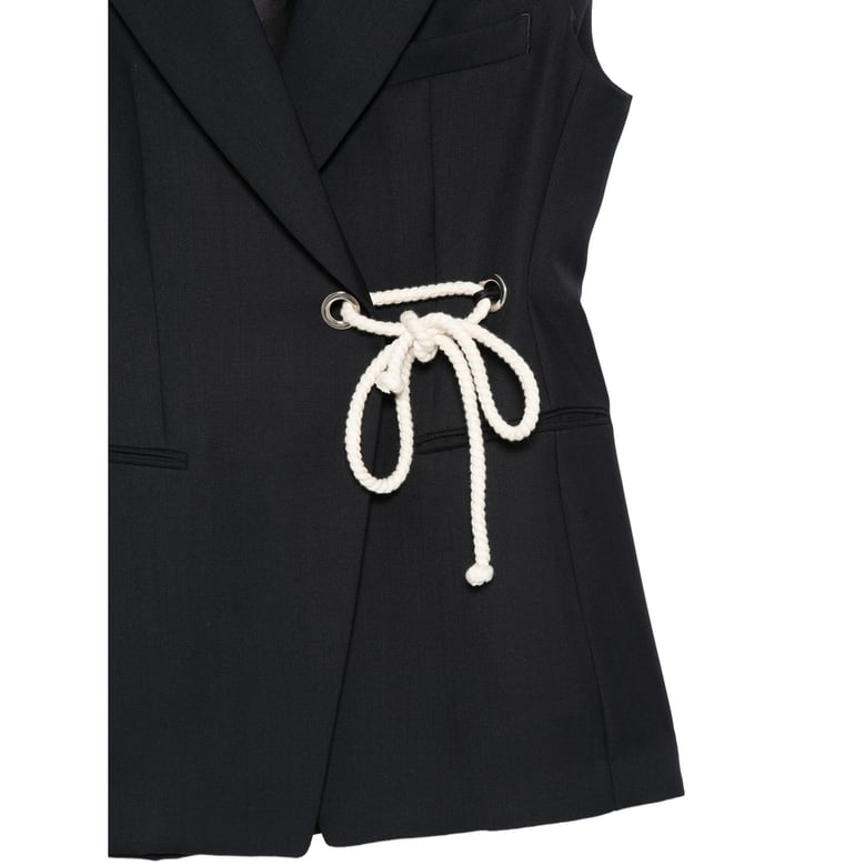 waistcoat blue wool by Selfnex