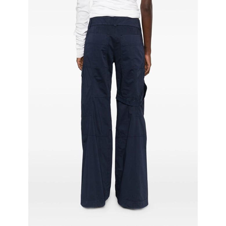navy blue pants with strap detail by Selfnex