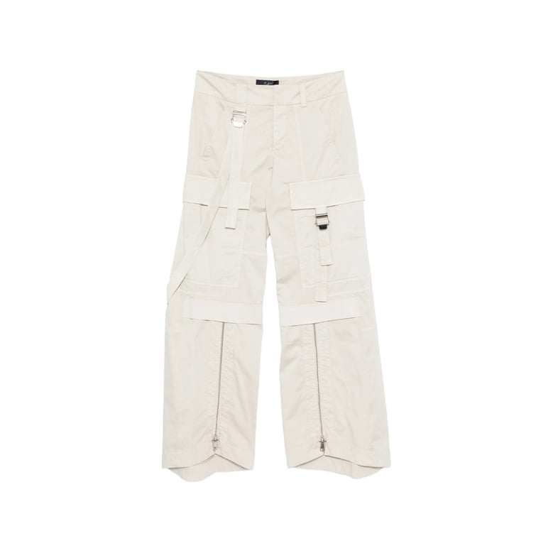 flap pocket wide leg trousers by Selfnex