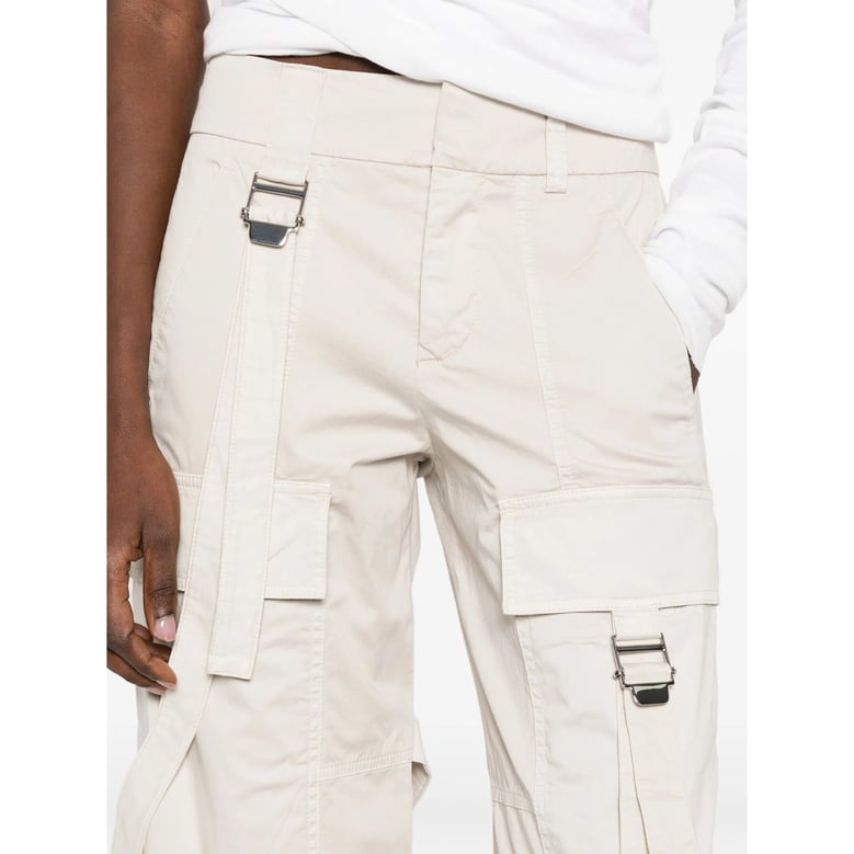 flap pocket wide leg trousers by Selfnex