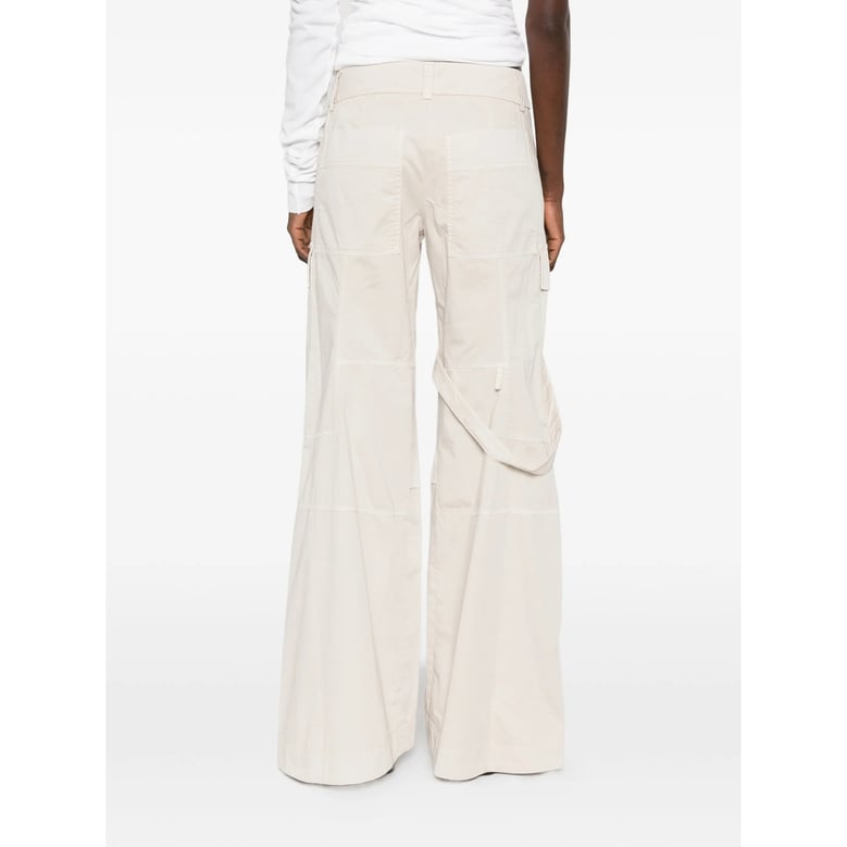 flap pocket wide leg trousers by Selfnex