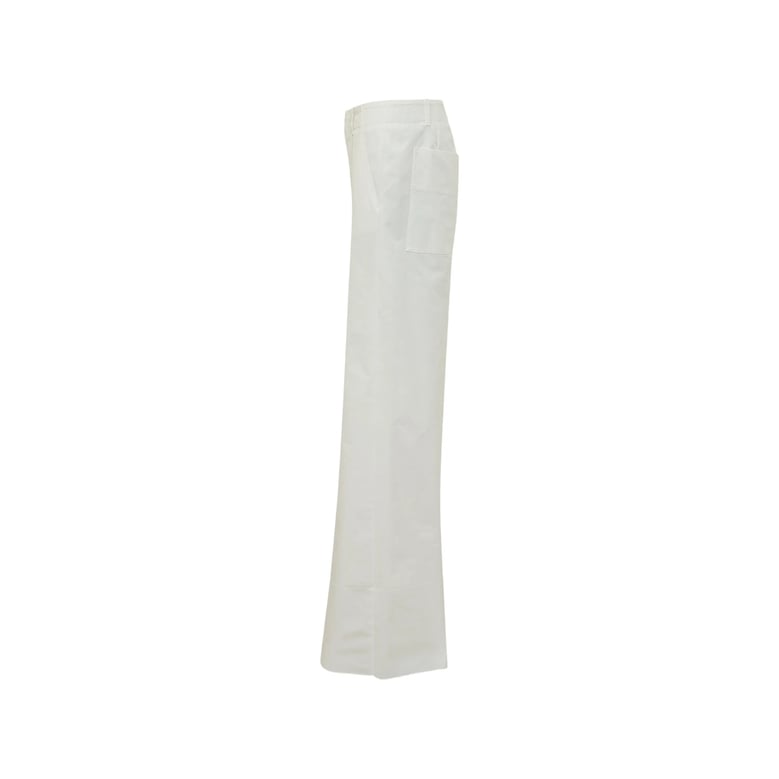 trousers white wide-leg by Selfnex