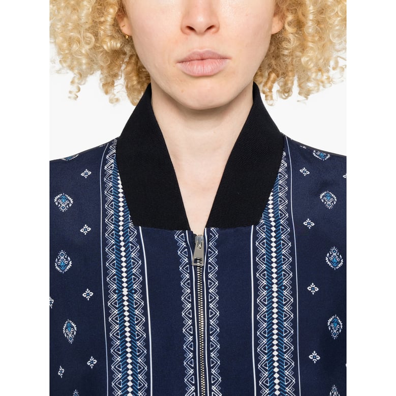 bomber jacket blue silk by Selfnex