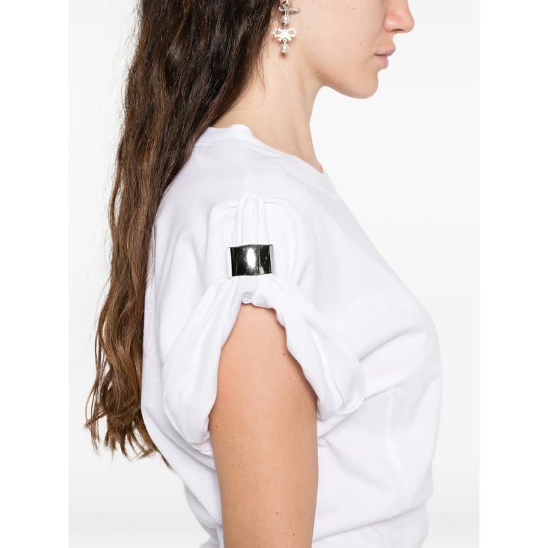 t-shirt with ruched detail by Selfnex