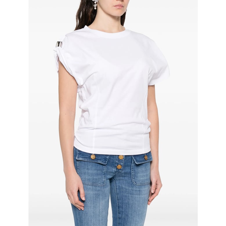 t-shirt with ruched detail by Selfnex