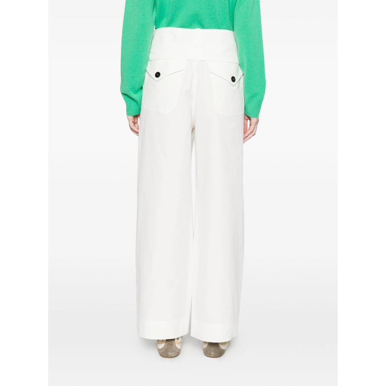 trousers white cotton by Selfnex