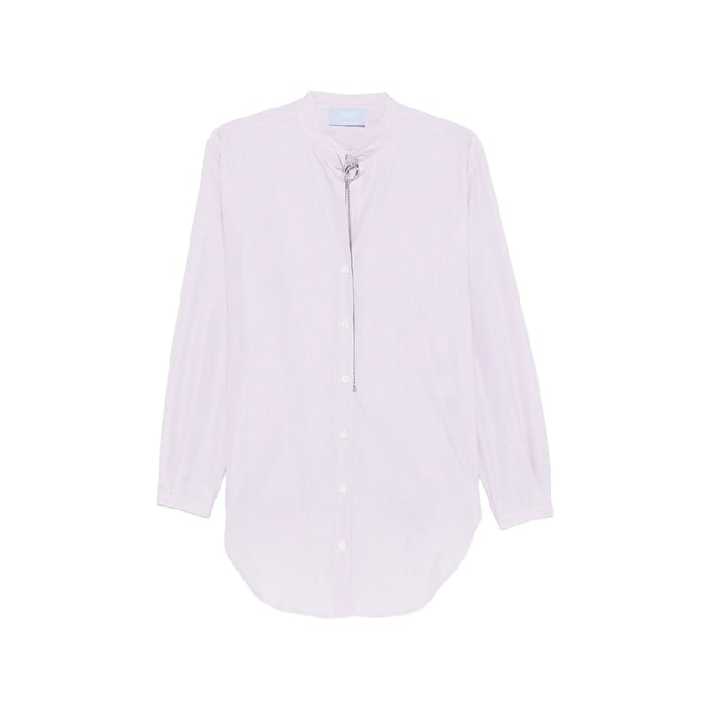 striped pink round neck shirt by Selfnex