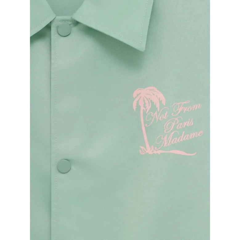 nylon shirt jacket green by Selfnex