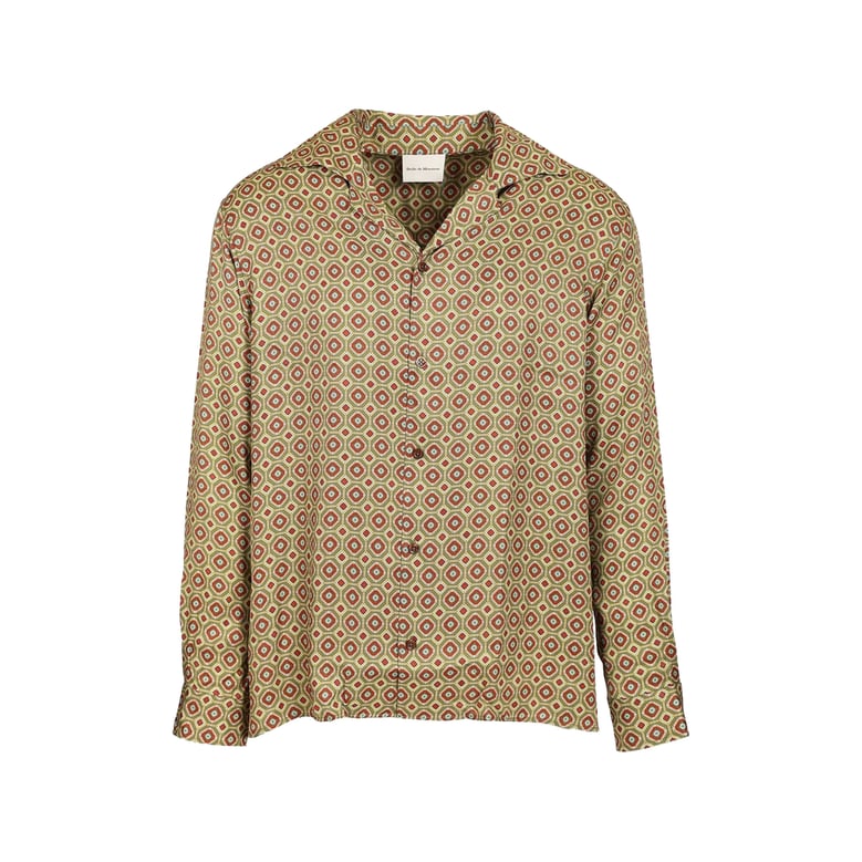 shirt green/red viscose by Selfnex