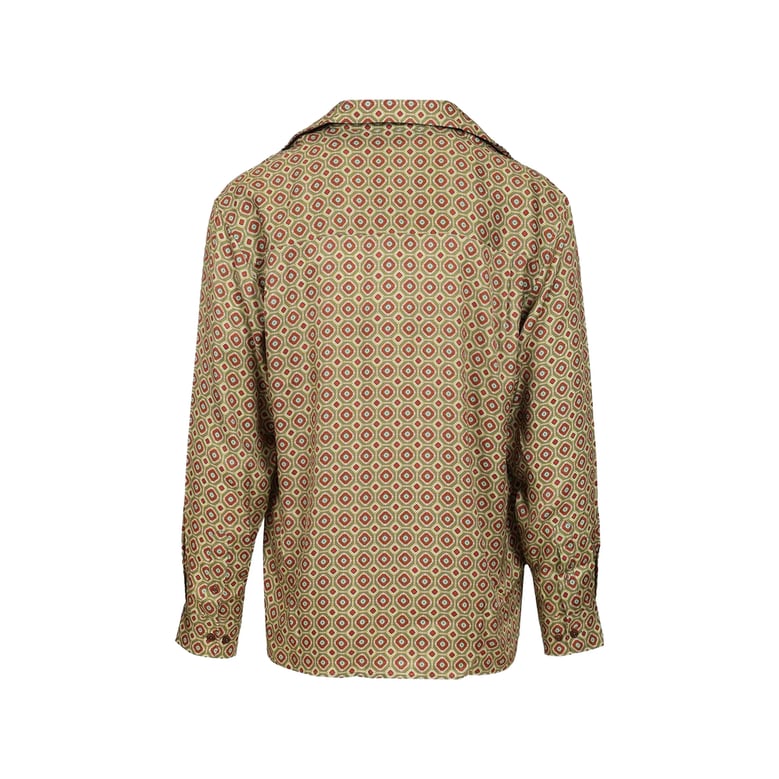shirt green/red viscose by Selfnex