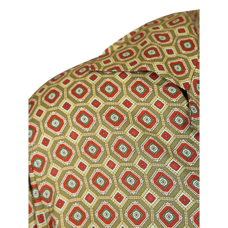 shirt green/red viscose by Selfnex