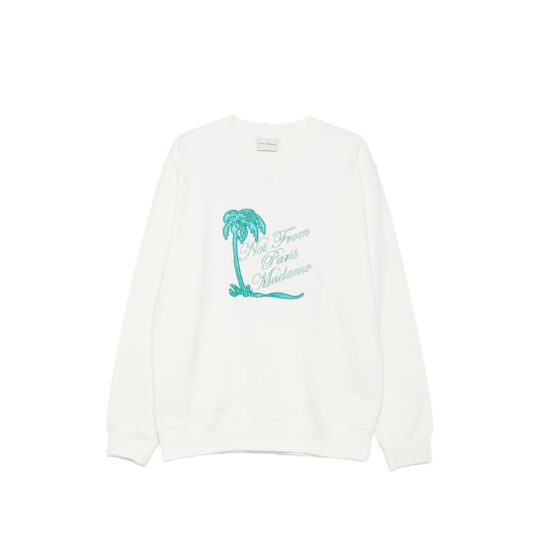 crew-neck sweatshirt white by Selfnex