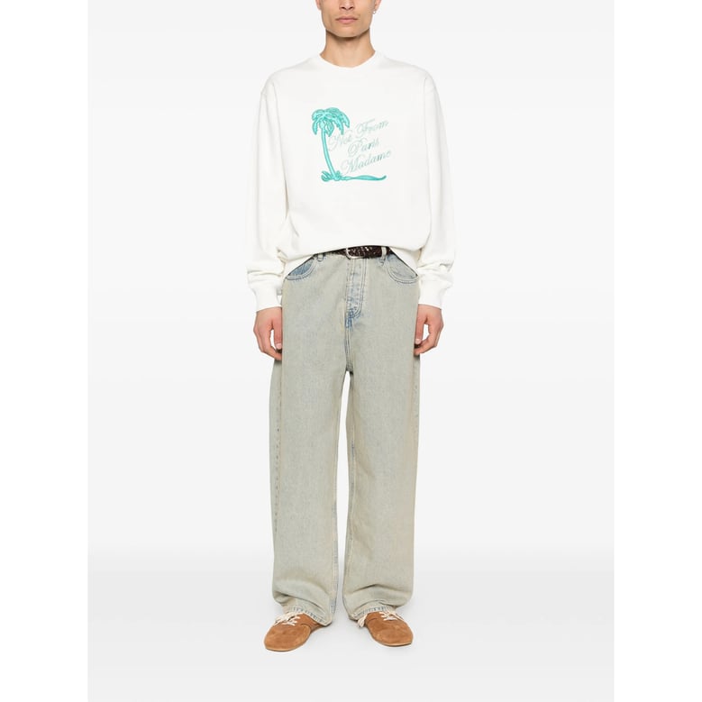 crew-neck sweatshirt white by Selfnex