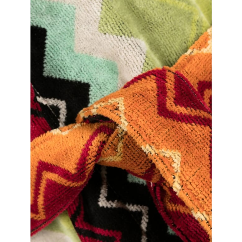 bathrobe zigzag orange cotton by Selfnex