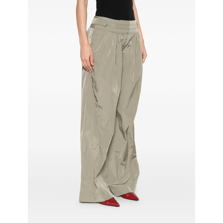 trousers wide-leg green by Selfnex