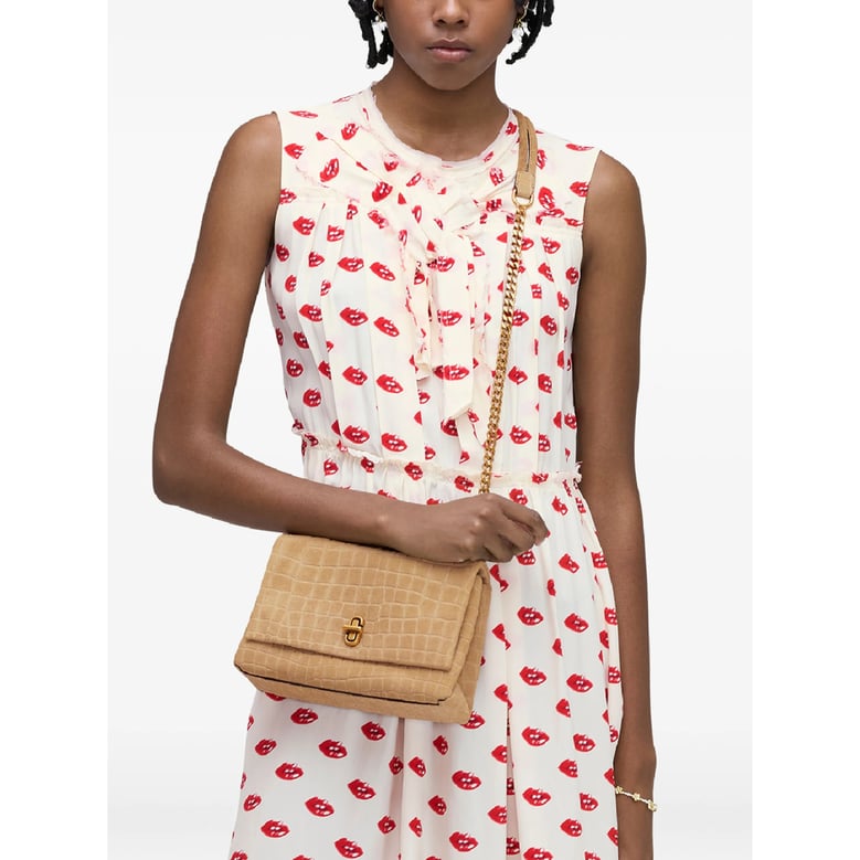 brown croc effect shoulder bag by Selfnex
