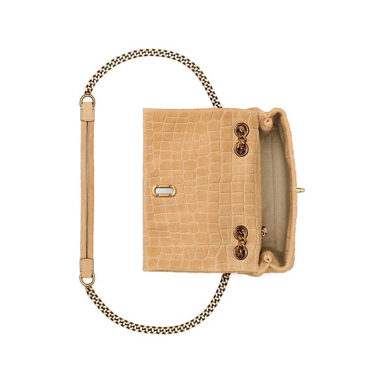 brown croc effect shoulder bag by Selfnex
