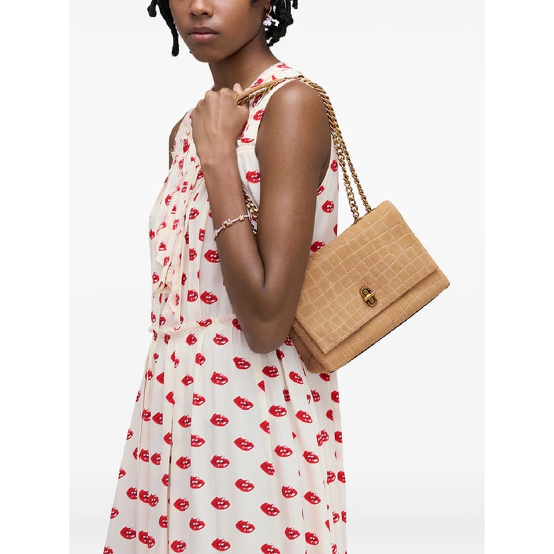 brown croc effect shoulder bag by Selfnex