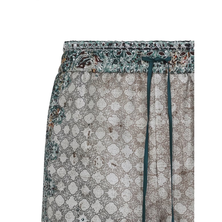 shorts green paisley print by Selfnex