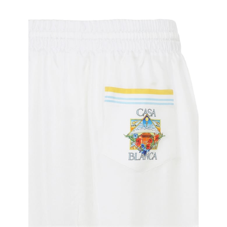 bermuda shorts silk white by Selfnex