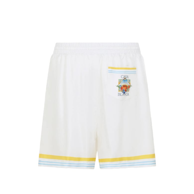 bermuda shorts silk white by Selfnex