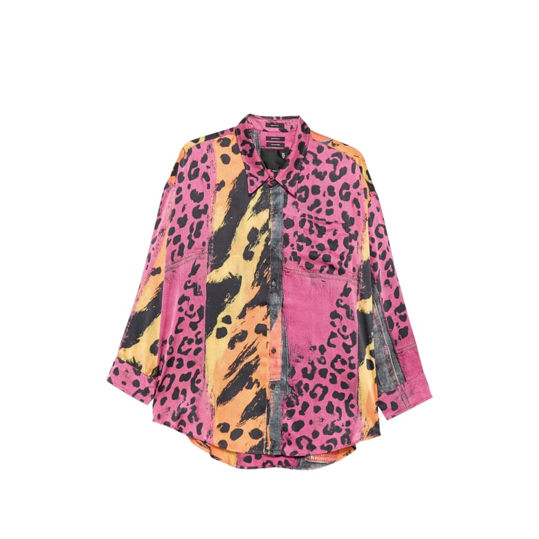 shirt pink/orange silk by Selfnex