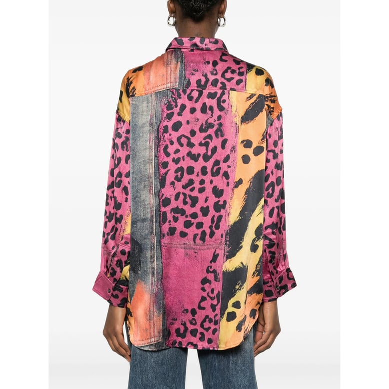 shirt pink/orange silk by Selfnex