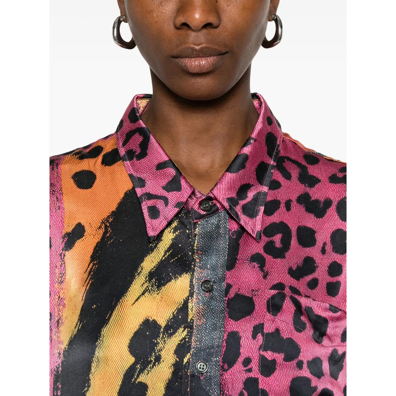shirt pink/orange silk by Selfnex
