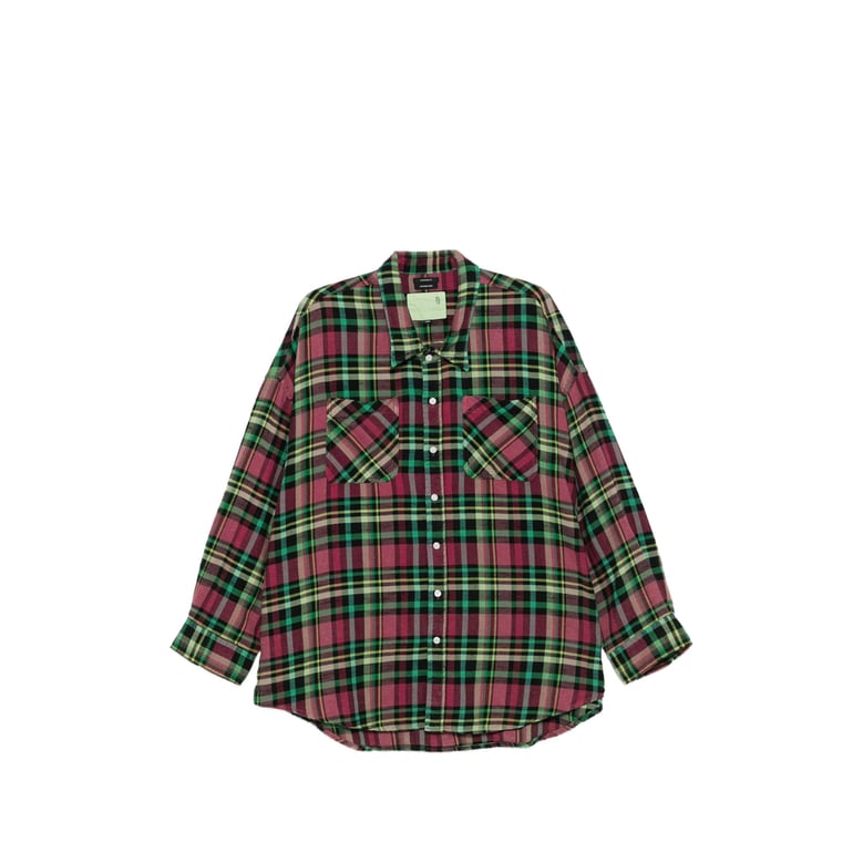 shirt pink/black plaid by Selfnex