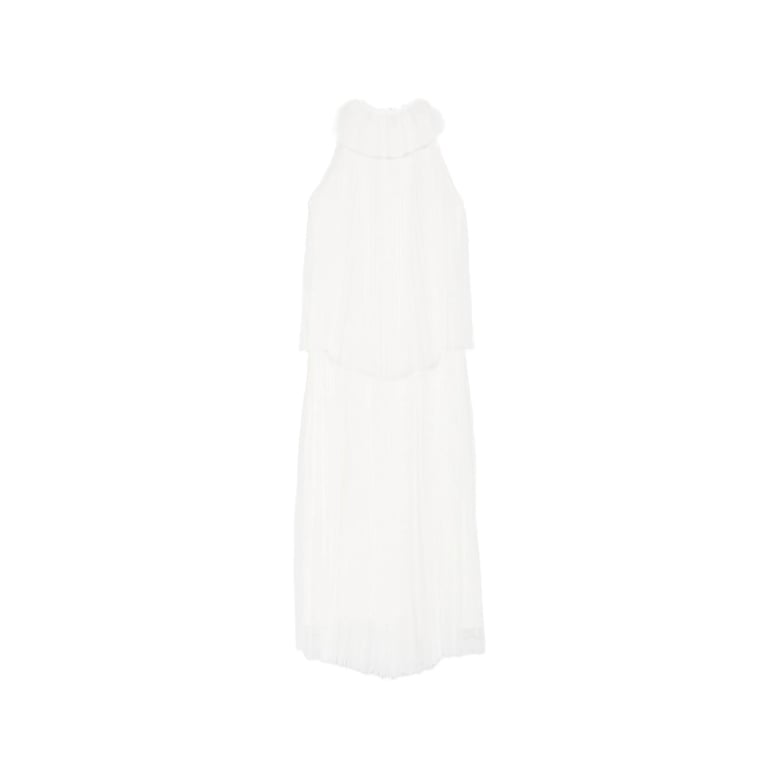 dress pleated white by Selfnex