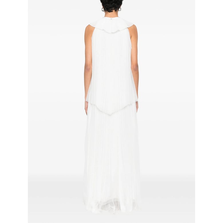 dress pleated white by Selfnex