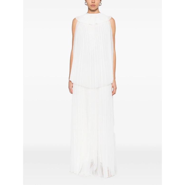 dress pleated white by Selfnex