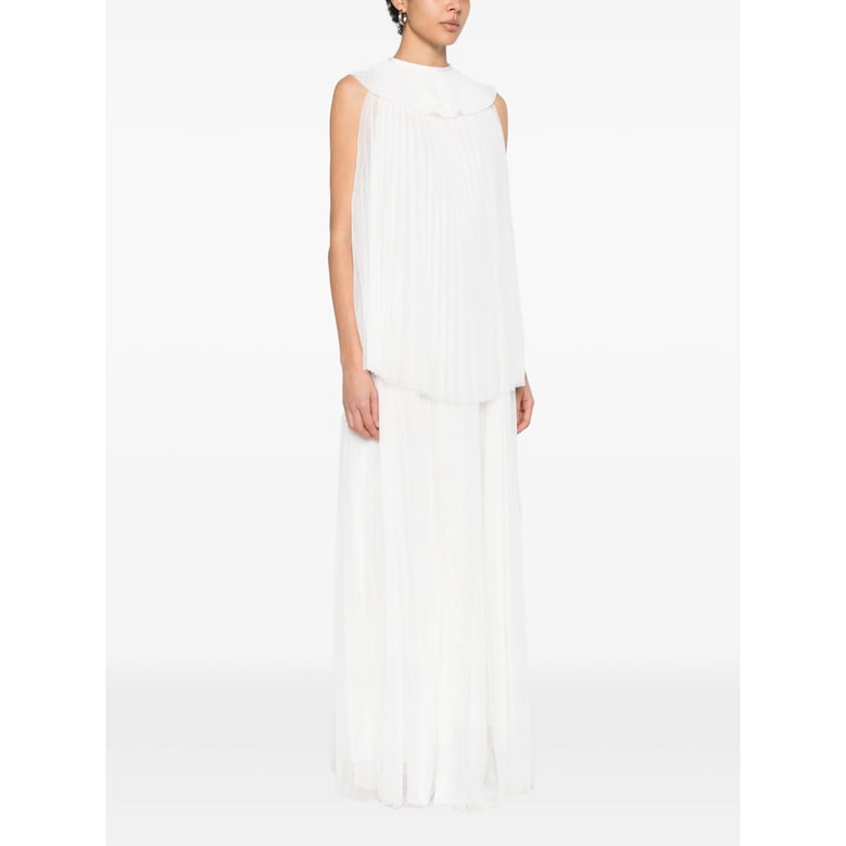 dress pleated white by Selfnex