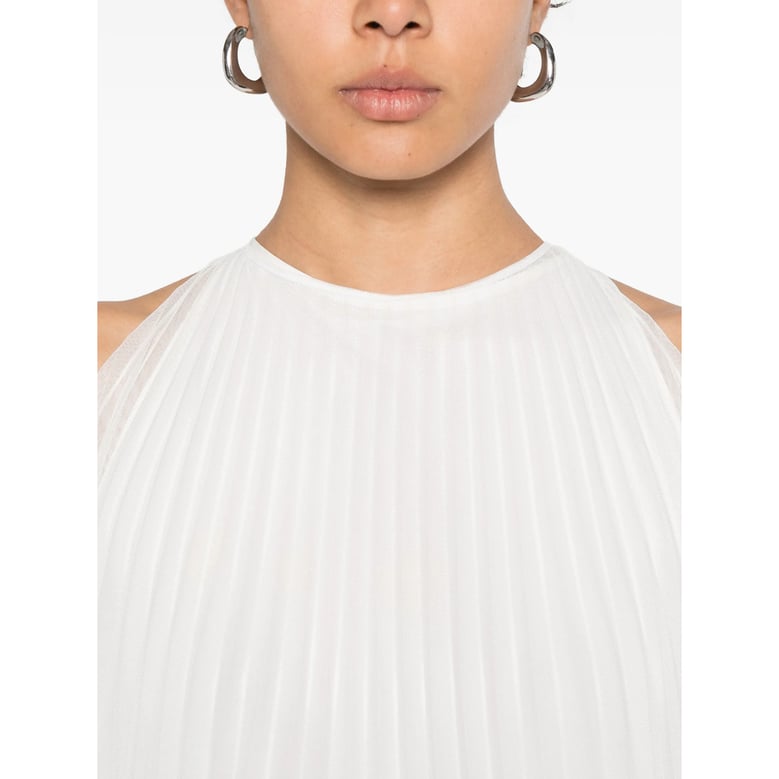 dress pleated white by Selfnex