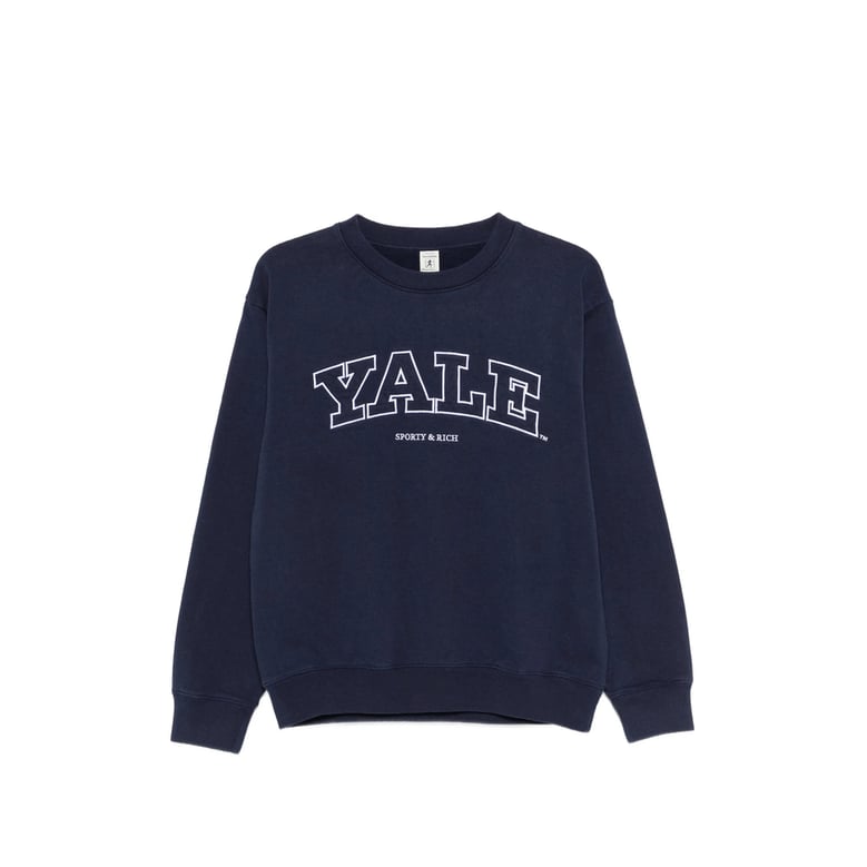 crew neck sweatshirt in dark navy by Selfnex