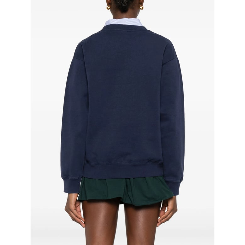 crew neck sweatshirt in dark navy by Selfnex