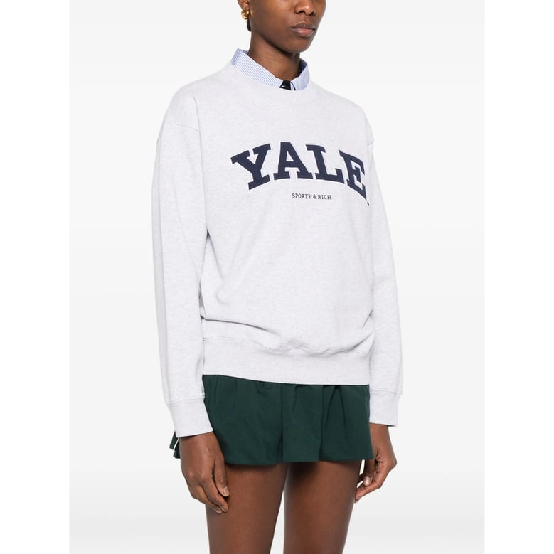 crew neck sweatshirt with heather gray lettering by Selfnex