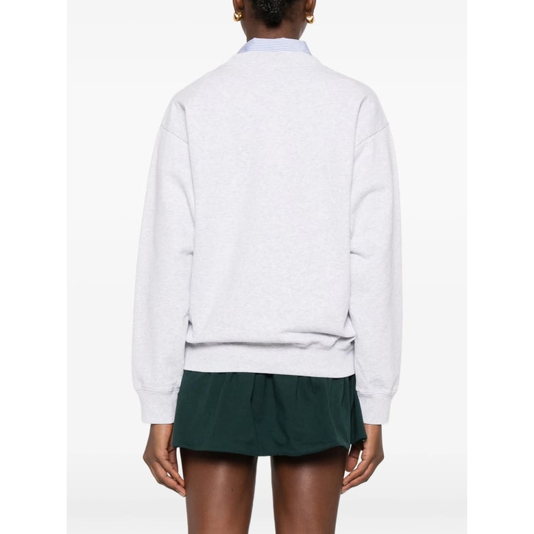 crew neck sweatshirt with heather gray lettering by Selfnex