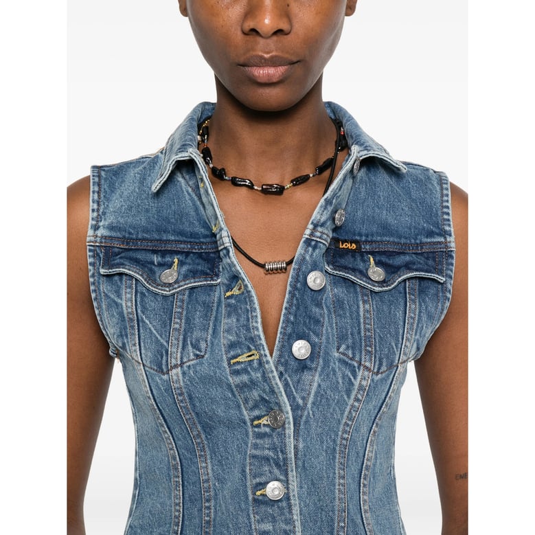 outerwear with blue button fastening by Selfnex
