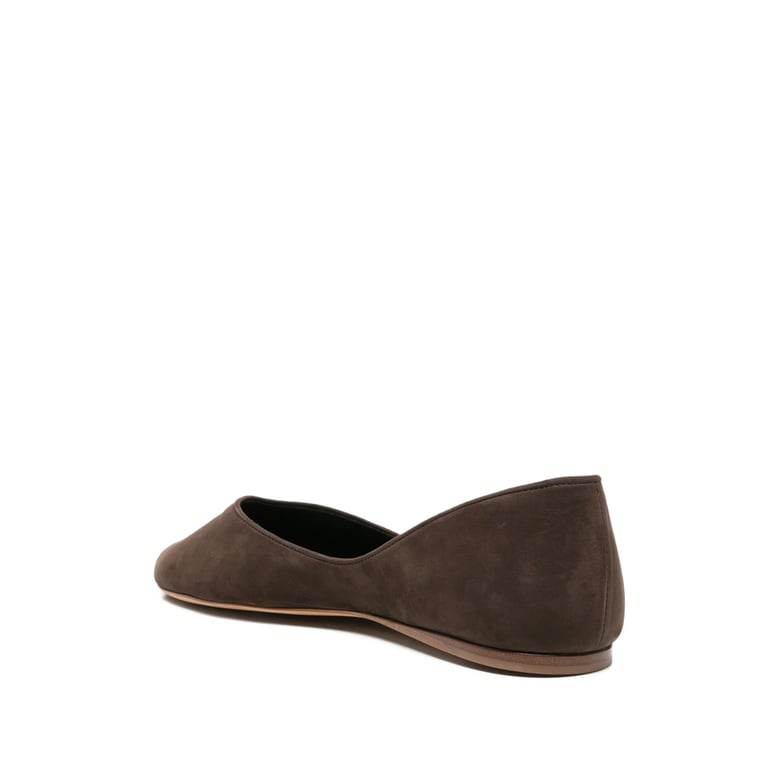 brown open toe slip-on shoes by Selfnex