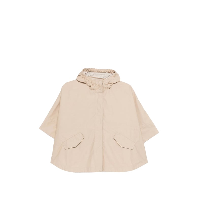 hooded rain jacket beige by Selfnex