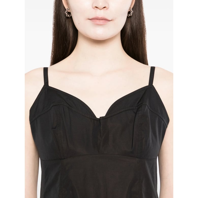 spaghetti strap black dress by Selfnex