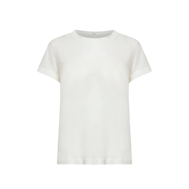 ivory ribbed design t-shirt by Selfnex