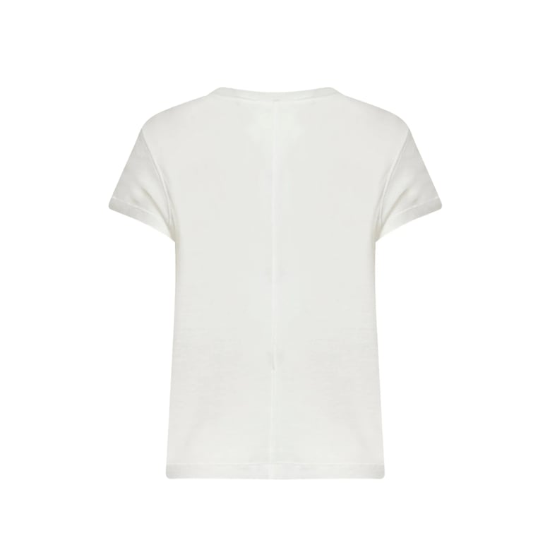 ivory ribbed design t-shirt by Selfnex
