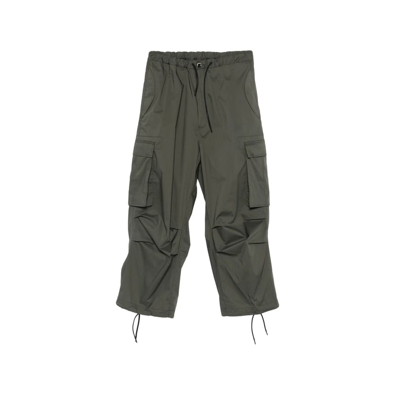 trousers straight-leg green by Selfnex
