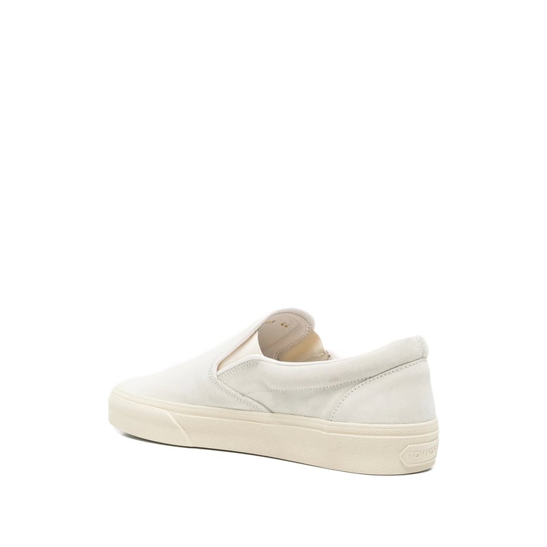 beige slip-on sneakers by Selfnex