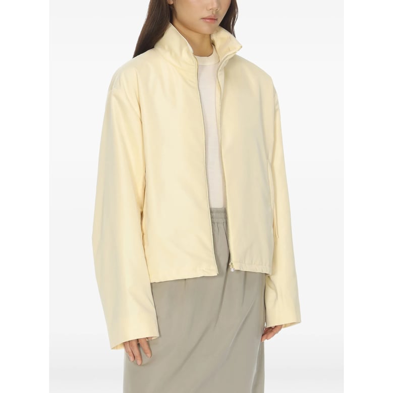light yellow zip fastening outerwear by Selfnex